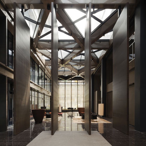Cloison mobile - Atrium Amsterdam - FritsJurgens - en bois / professionnelle / de bureau