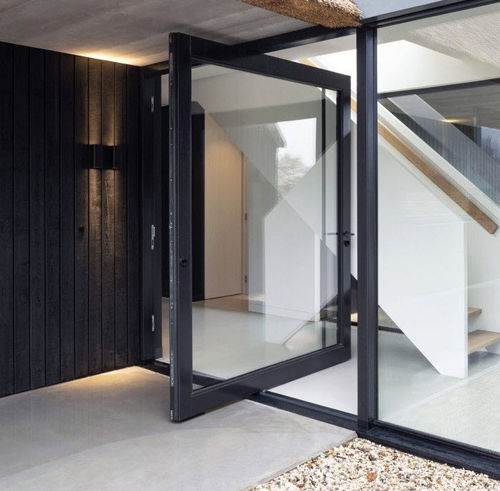 Porte d'entrée - Onnen, The Netherlands - FritsJurgens - en acier / pivotante à axe central / contemporaine