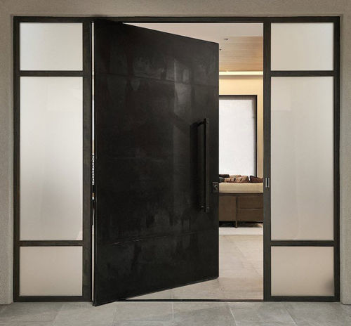 Porte d'entrée - USA - FritsJurgens - en bois / pivotante à axe excentré / contemporaine