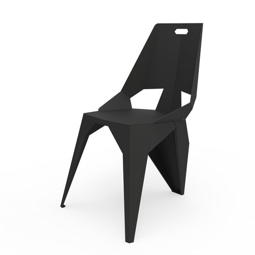 Chaise contemporaine - PLEXUS - ZHED - d'extérieur / d'intérieur / en acier