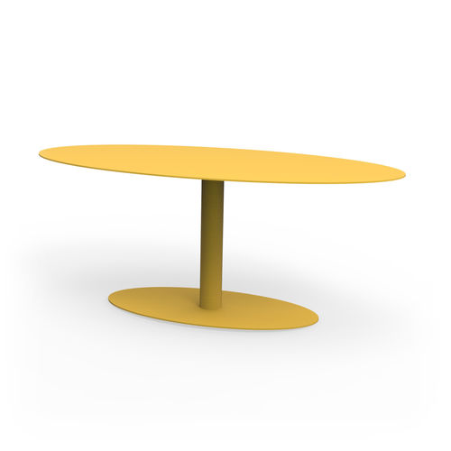 Table d'appoint contemporaine - METROPOLITAIN - ZHED - en acier / ovale / résidentielle