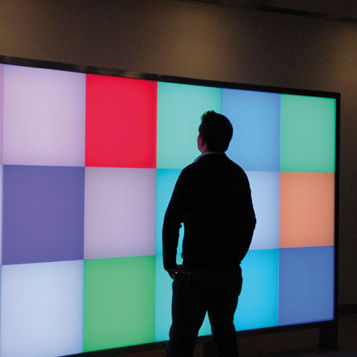 Panneau en verre translucide - FRAMELESS - Designpanel - coloré / pour agencement intérieur / pour bâtiment