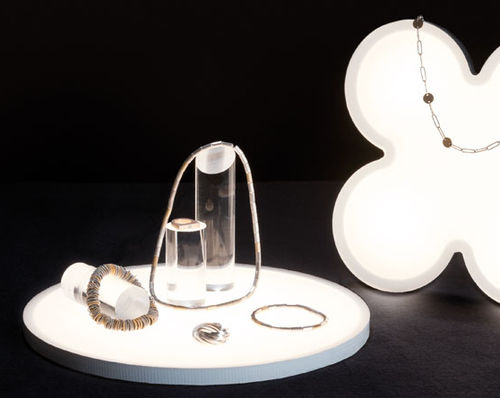 Panneau en verre transparent - SLIM - Designpanel - pour agencement intérieur / avec LED intégrées