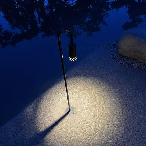 Borne d'éclairage de jardin - ELYXIR - aralia - LYX luminaires - urbaine / design minimaliste / en acier