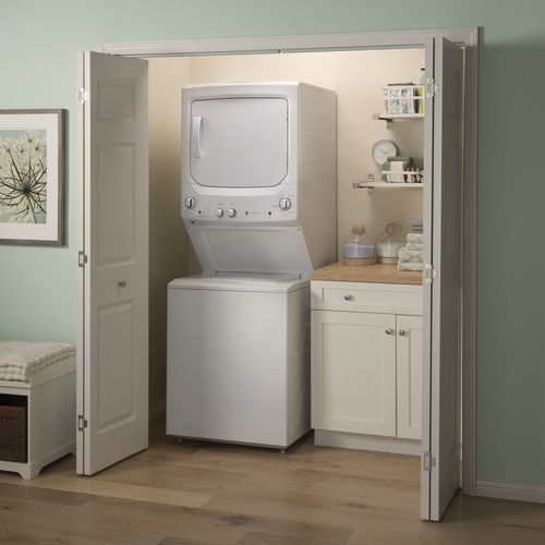 Lave-linge séchant au sol - GUV27ESSMWW - general electric - superposable