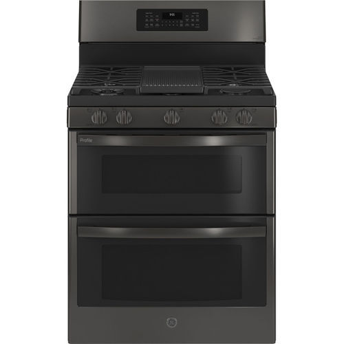 Cuisinière à gaz - PGB965BPTS - general electric - 5 foyers / 2 fours / 3 fours