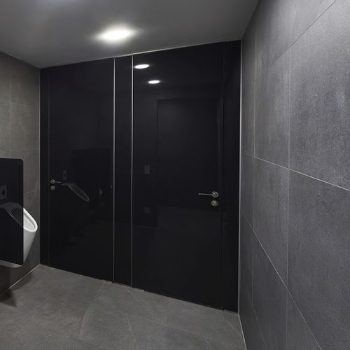 Cabine sanitaire en verre - VENTO - Schaefer-Trennwandsysteme - aluminium / pour WC / pour établissement public