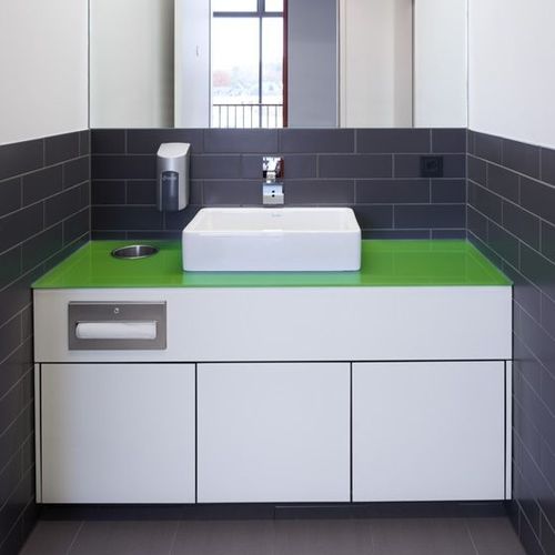Armoire de toilette à miroir contemporaine - VITRUM WT - Schaefer-Trennwandsysteme - murale