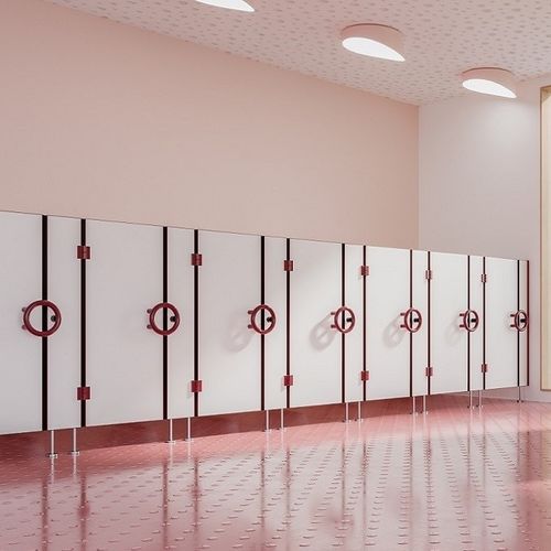 Cabine sanitaire en mélaminé - SVF30 KIGA  - Schaefer-Trennwandsysteme - en acier / pour WC / pour école maternelle