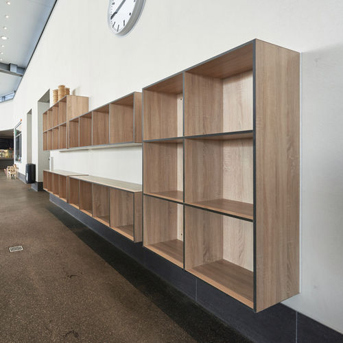 Étagère murale - Schaefer-Trennwandsysteme - contemporaine / en HPL / blanche