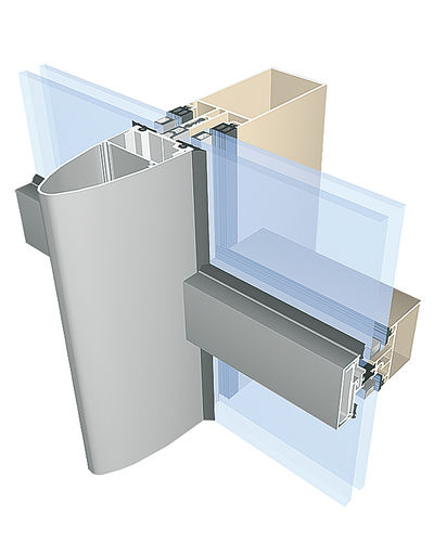 Mur-rideau ossature autoportante - MC - ABM FENETRE - en aluminium et en verre
