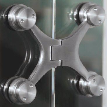 Charnière pour porte en verre - 1003 - APC - en acier inoxydable / en acier inoxydable poli / contemporaine