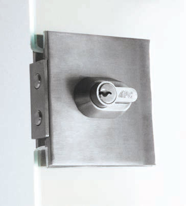 Serrure mécanique - 612 - APC - pour porte en verre / 1 point / encastrable