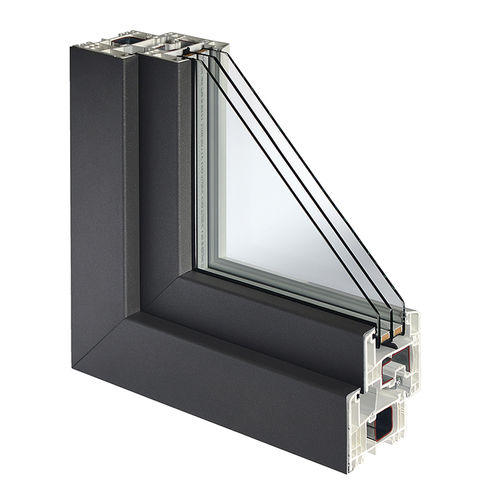 Fenêtre en aluminium - KOMBISYSTEM ALU - BERTRAND - en PVC / battante / à triple vitrage