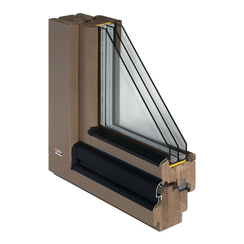 Fenêtre en bois - STRONGLINE - BERTRAND - battante / à double vitrage / à coupure thermique