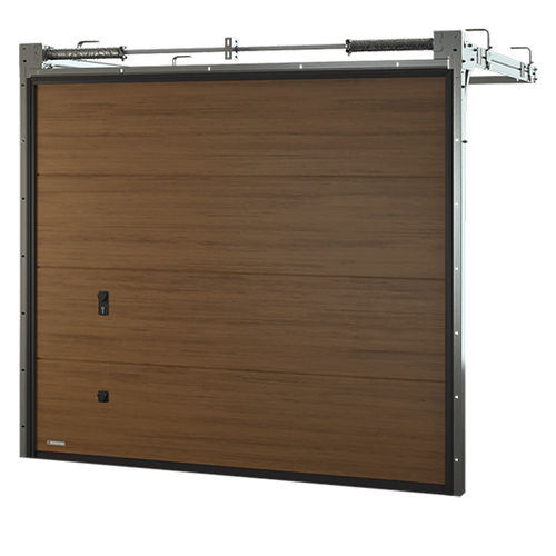 Porte de garage sectionnelle - VENTE K2 RF - BERTRAND - en bois / en mousse de polyuréthane / automatique