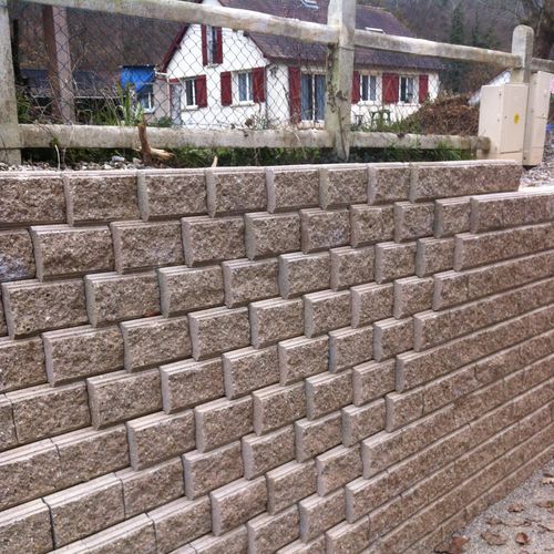 Bloc de béton plein - LEROMUR ® - BETOCONCEPT - pour clôture / pour cloison / pour mur de soutènement