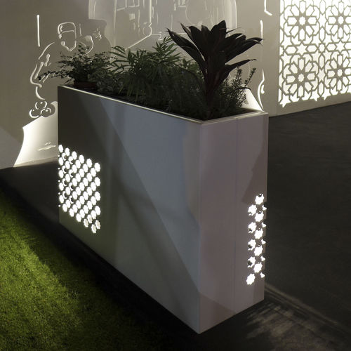 Jardinière en métal - BPLAN - rectangulaire / lumineuse / contemporaine