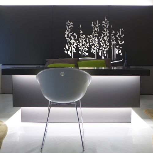 Tête de lit pour lit double - BPLAN - design original / en métal / sur mesure