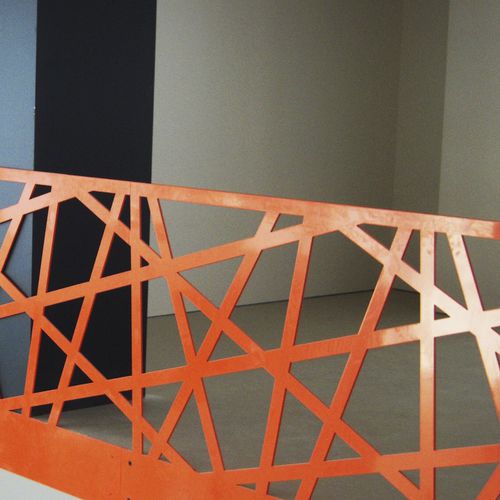 Garde-corps en métal - BPLAN - à panneaux / découpé au laser / d'intérieur