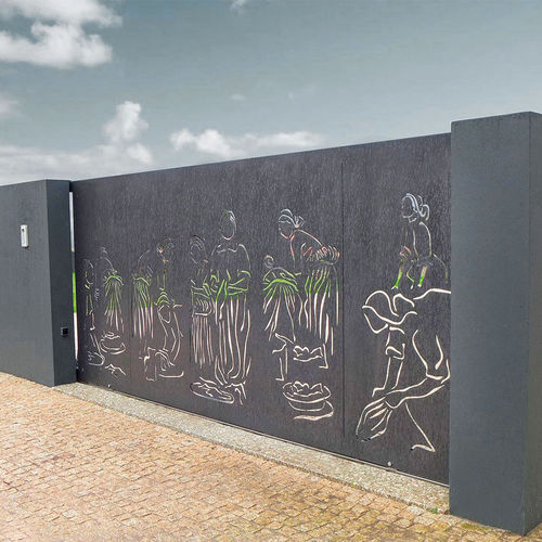 Portail coulissant - BPLAN - en aluminium / en acier / en acier inox