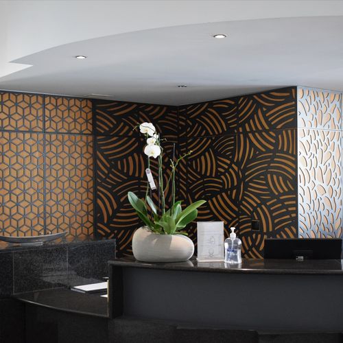 Panneau décoratif. en acier inox - BPLAN - en aluminium / en acier corten / mural