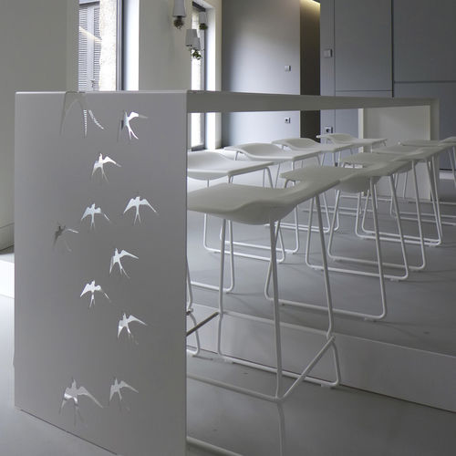 Table à manger design original - BPLAN - en aluminium / rectangulaire / sur mesure