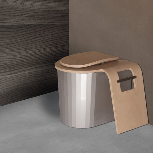 Toilette sèche - ZIRCONE  - ECODOMEO - à poser / en bois verni / par Richard Montoro