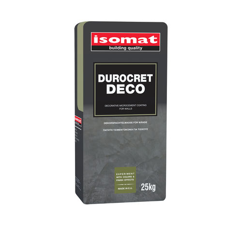 Enduit décoratif - DUROCRET-DECO - ISOMAT S.A. - de finition / d'intérieur / d'extérieur