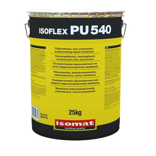 Système d'étanchéité liquide SEL pour toiture-terrasse - ISOFLEX-PU 540 - ISOMAT S.A. - pour balcon / pour fondation / pour salle de bain