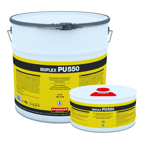 Système d'étanchéité liquide SEL pour toiture-terrasse - ISOFLEX-PU 550 - ISOMAT S.A. - de terrasse / pour balcon / pour salle de bain