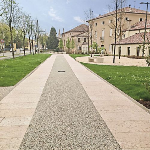 Revêtement de sol en béton - ITALIANTERRAZZO® - ISOPLAM SRL - en pierre naturelle / en grains de marbre / pour extérieur