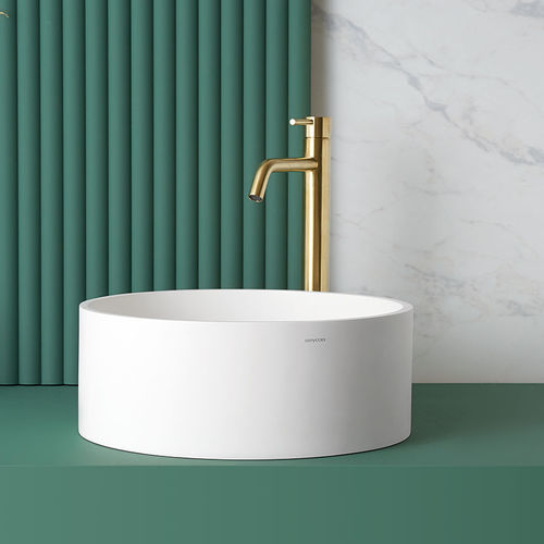 Vasque à poser - LUCENA - SANYCCES - en Solid Surface / personnalisable / ronde