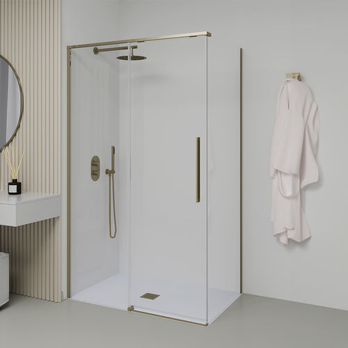 Paroi de douche fixe - SLIM - SANYCCES - en hauteur / d'angle / en verre trempé