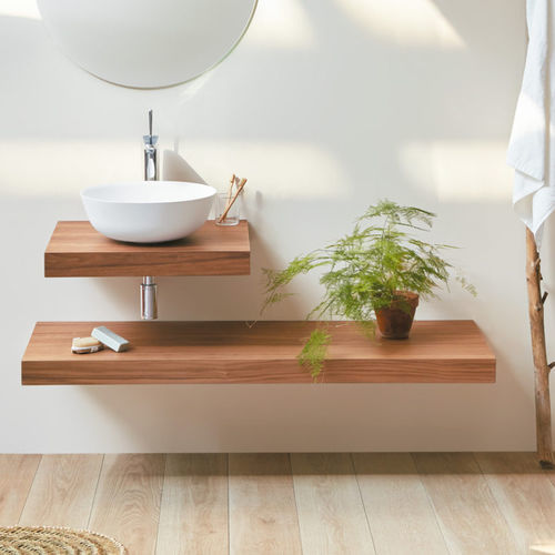 Meuble vasque double - ZERO - SANYCCES - suspendu / en chêne / en noyer américain