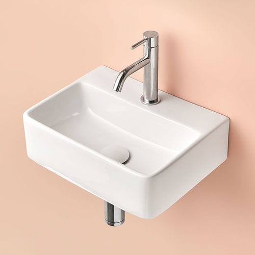 Vasque à poser - COSENZA - SANYCCES - en céramique / carrée / 1 trou