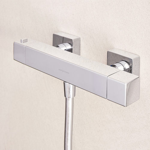 Mitigeur de douche - CUBO - SANYCCES - mural / thermostatique / en laiton