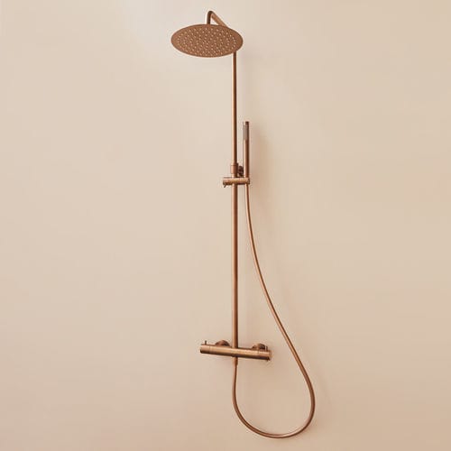 Colonne de douche thermostatique - LOOP K - SANYCCES - pour appartement / en laiton / murale