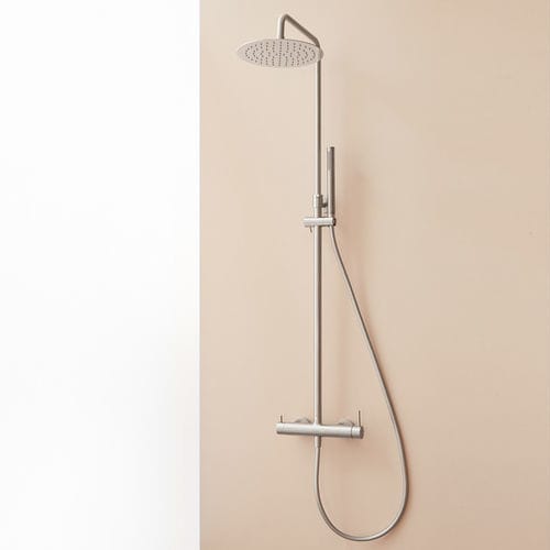 Colonne de douche pour appartement - LOOP K - SANYCCES - en laiton / murale / contemporaine