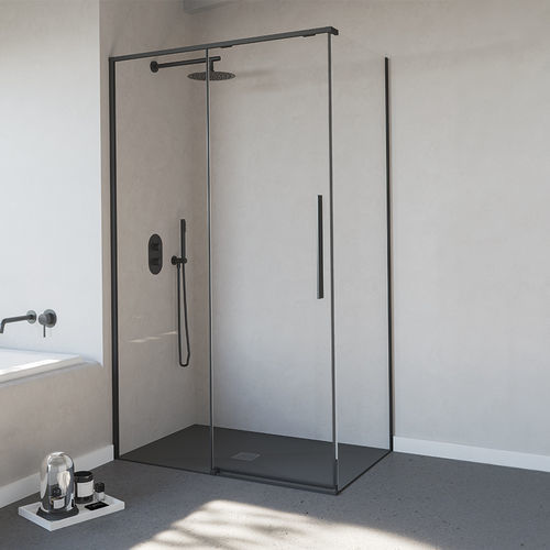 Cabine de douche en verre - SLIM - SANYCCES - en verre trempé / à portes coulissantes / en hauteur