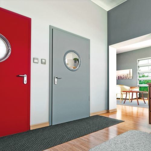 Porte d'intérieur - SEAMLESS - WISNIOWSKI - en acier galvanisé / battante / contemporaine