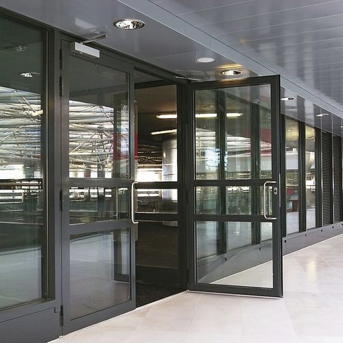 Porte d'entrée - JANSEN JANISOL - WISNIOWSKI - en acier / battante / contemporaine