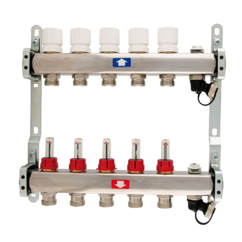 Raccord pour chauffage au sol - 2202-01 series - ZANTIA - en acier inoxydable / à collecteur