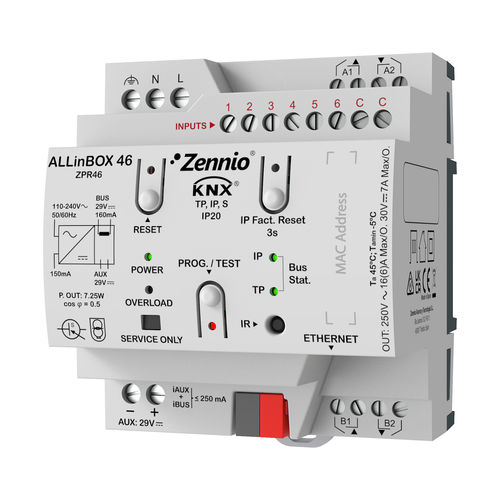Actionneur rail DIN - ALLINBOX 46 - ZENNIO AVANCE Y TECNOLOGIA