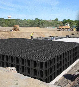 Module de gestion des eaux pluviales pour bassin - OPTIBOX - NIDAPLAST - pour travaux publics / par infiltration / enterré