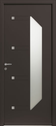 Porte d'entrée - Girelle 80 - PAB- MTN ( MENUISERIES TECHNIQUE NOUVELLES) - en aluminium / battante / contemporaine