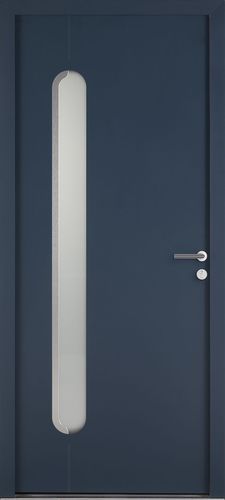 Porte d'entrée - Shiny 80 - PAB- MTN ( MENUISERIES TECHNIQUE NOUVELLES) - en aluminium / battante / contemporaine