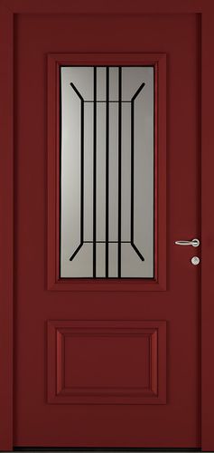 Porte d'entrée - Apolline 80 - PAB- MTN ( MENUISERIES TECHNIQUE NOUVELLES) - en aluminium / battante / classique