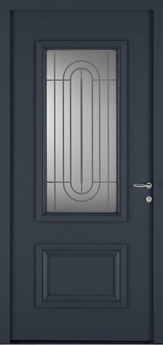 Porte d'entrée - Philomene 80 - PAB- MTN ( MENUISERIES TECHNIQUE NOUVELLES) - en aluminium / battante / classique