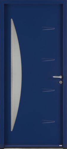 Porte d'entrée - Tahinox - PAB- MTN ( MENUISERIES TECHNIQUE NOUVELLES) - en acier / battante / contemporaine